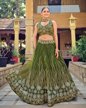 AdhiraJatkiEmbroideredLehengaCholiSet