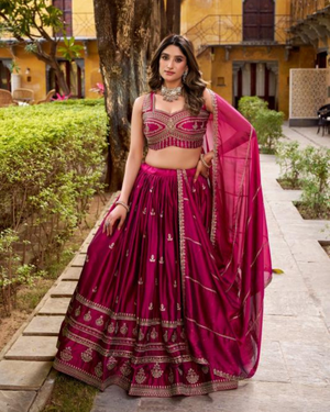 Eshani_Pink_Embroidered_Dupatta_for_Lehenga_2