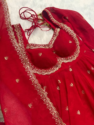 KarvaChauthSpecialRedGeorgetteAnarkaliSuitforFestiveCelebrations-Lahariya.com