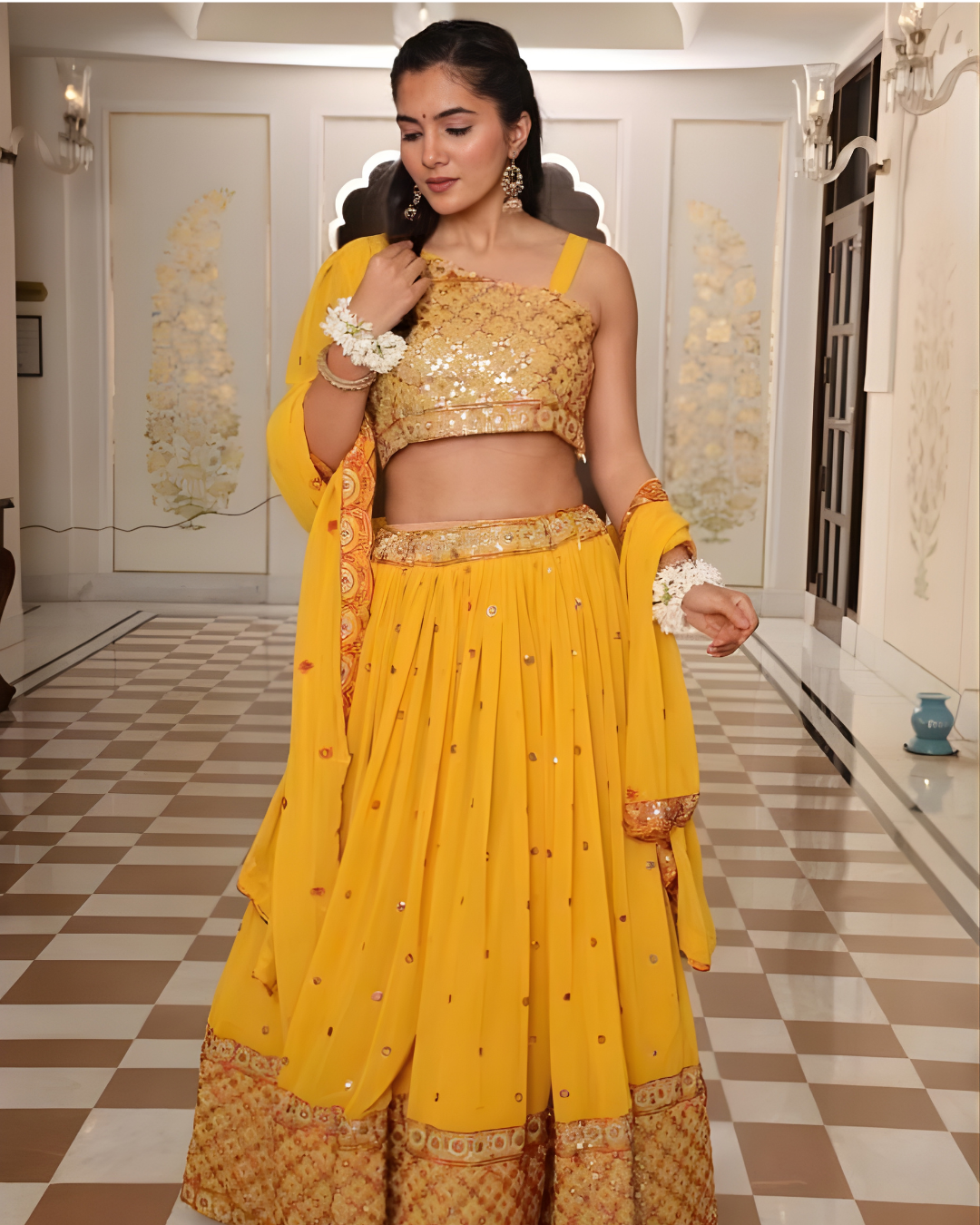 KiaraYellowFloralEmbroideredLehengaCholiSet_4