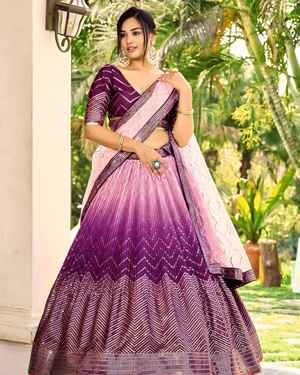 LavanyaPurpleEmbroideredLehengaCholiSet