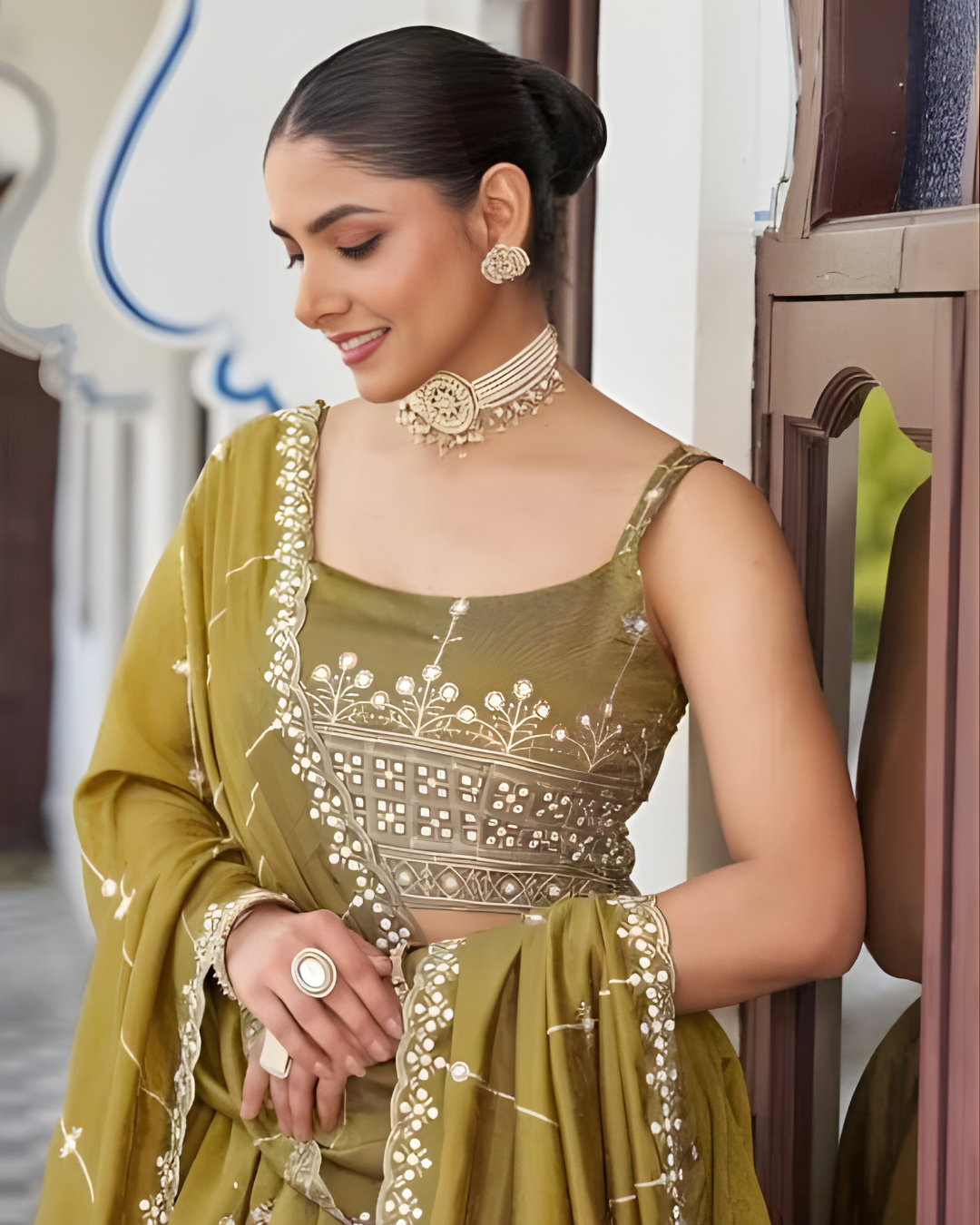 MiraMustardGoldSilkEmbroideredLehengaCholiSet_5