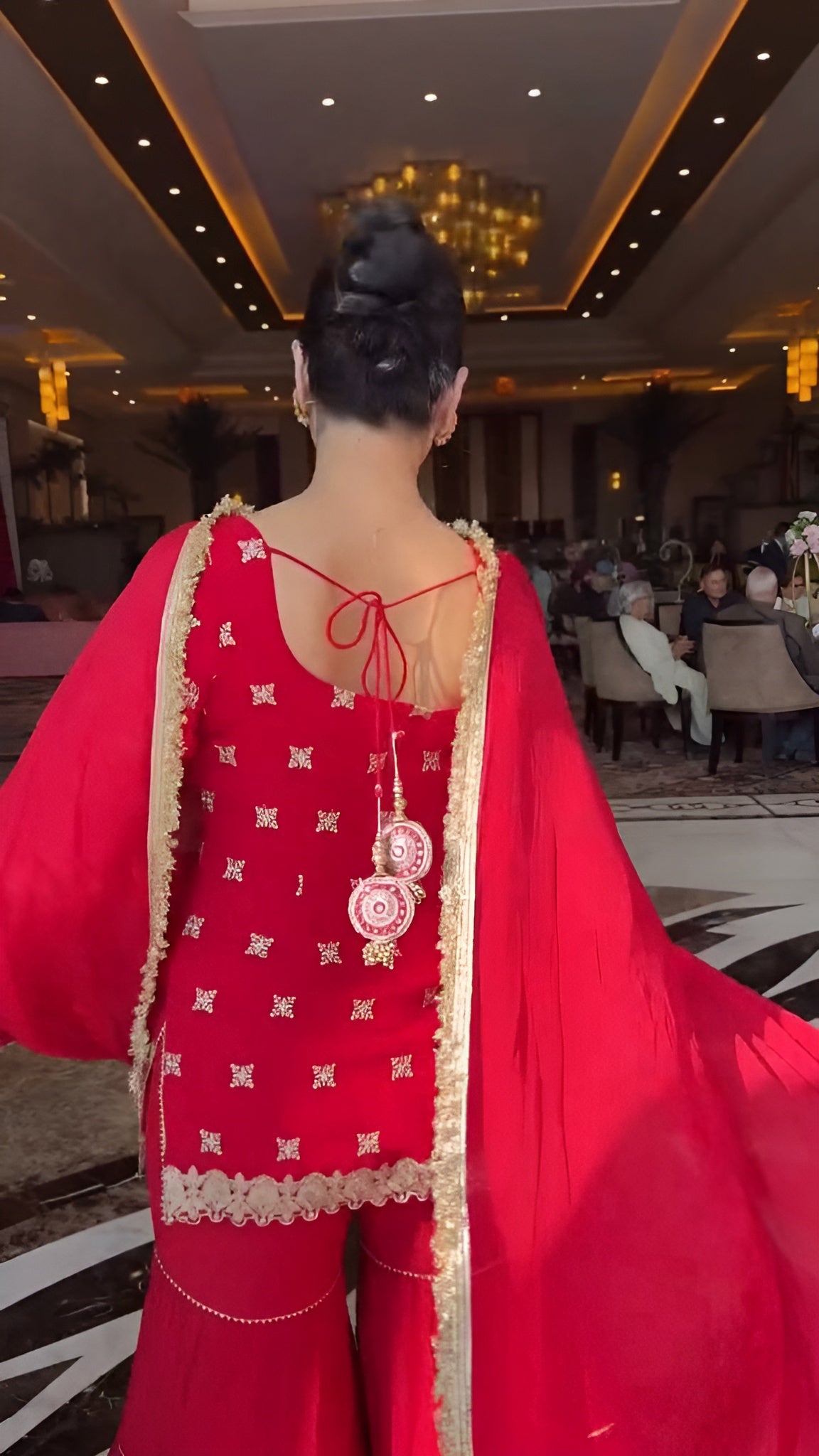 PriyaRedFauxGeorgetteShararaSuitwithLaceDupatta_Sequins1