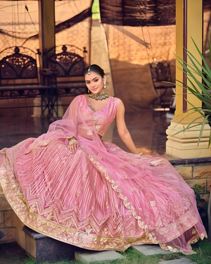 SuhanaWesternStyleRibbonWorkLehengaCholiSet_4