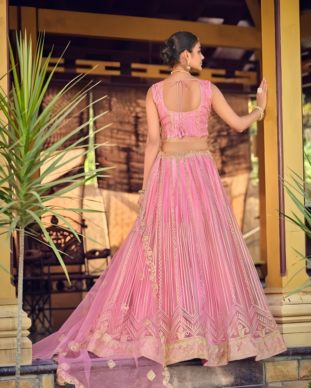 SuhanaWesternStyleRibbonWorkLehengaCholiSet_6
